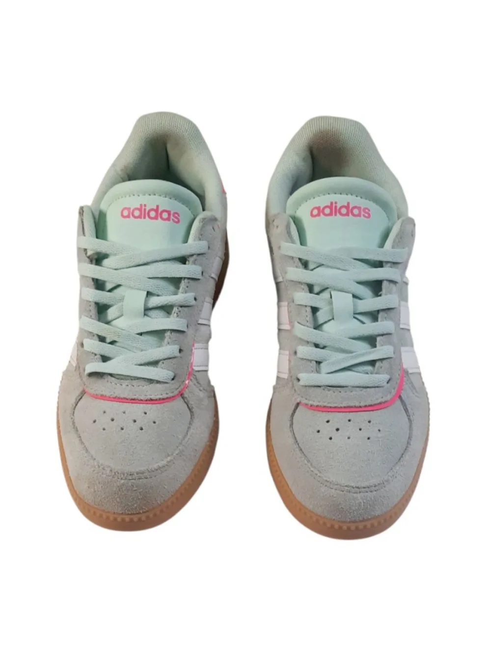 Adidas Breaknet Sleek J Sneakers, kids Size 4 - Mint/White/Pink.